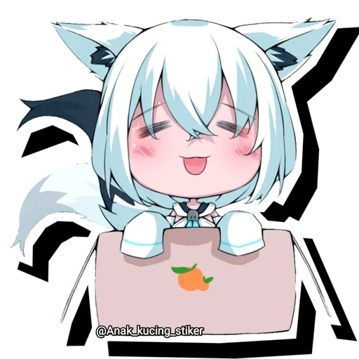 😍 Стикер «Shirakami Fubuki» для Telegram