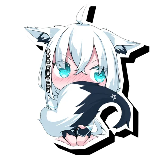 😍 Стикер «Shirakami Fubuki» для Telegram