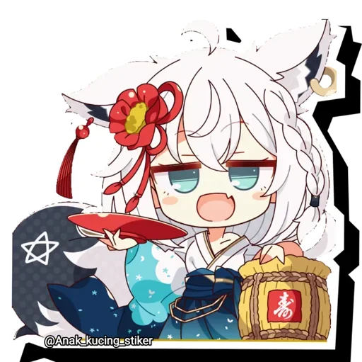 😍 Стикер «Shirakami Fubuki» для Telegram