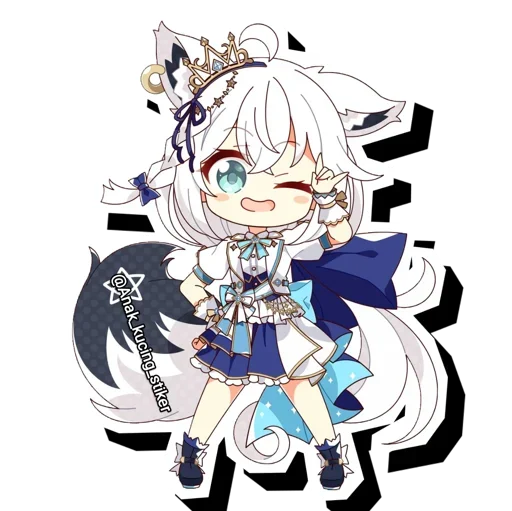 😍 Стикер «Shirakami Fubuki» для Telegram