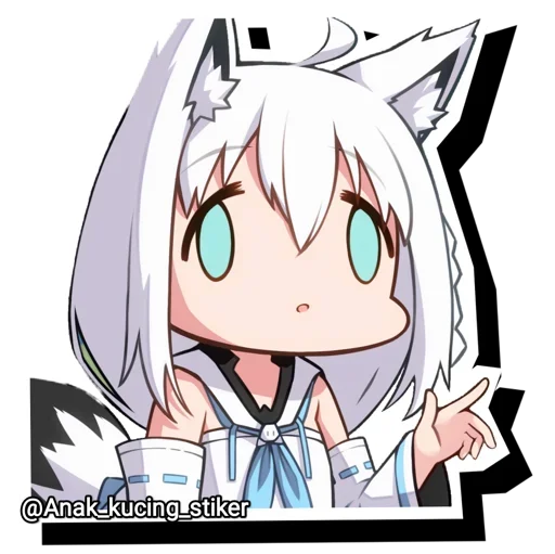 😍 Стикер «Shirakami Fubuki» для Telegram