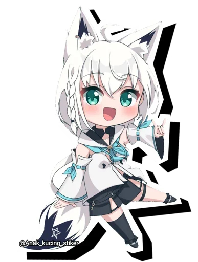 😍 Стикер «Shirakami Fubuki» для Telegram