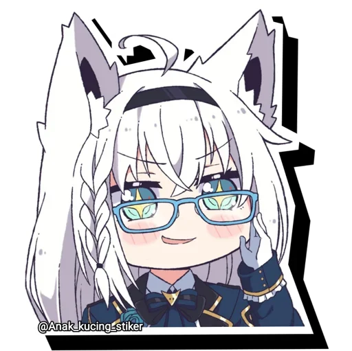 😍 Стикер «Shirakami Fubuki» для Telegram