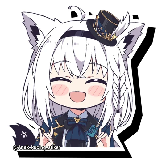😍 Стикер «Shirakami Fubuki» для Telegram