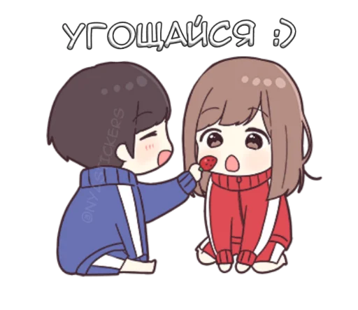 🍓 Стикер «Широ тян 2» для Telegram