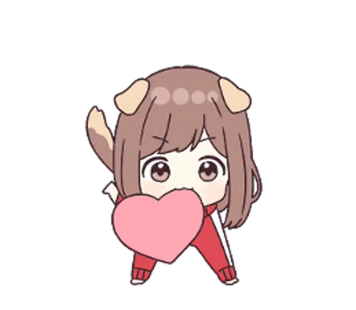 ♥️ Стикер «Широ-тян» для Telegram