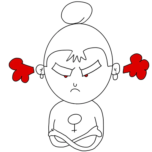 😤 Стикер «Менструирую» для Telegram
