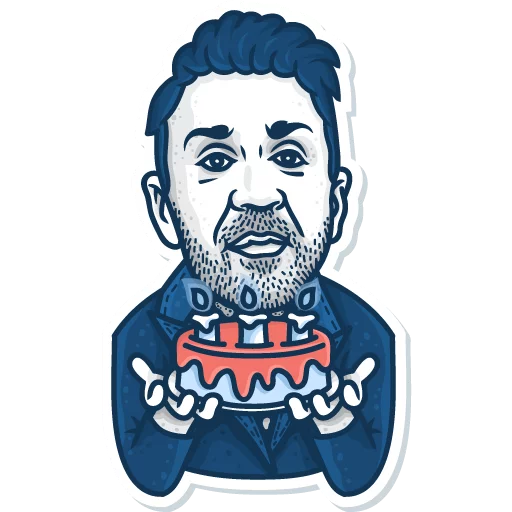 🎂 Стикер «Shnurov is» для Telegram