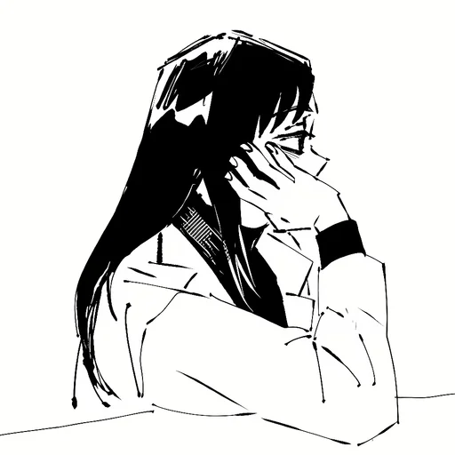 🖤 Стикер «Shoko Ieiri» для Telegram