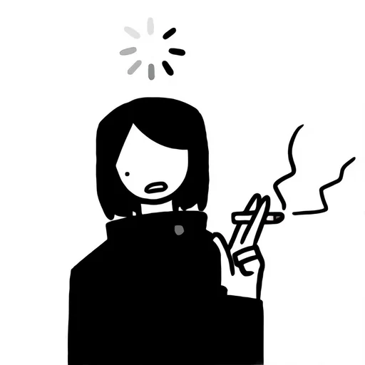 🖤 Стикер «Shoko Ieiri» для Telegram