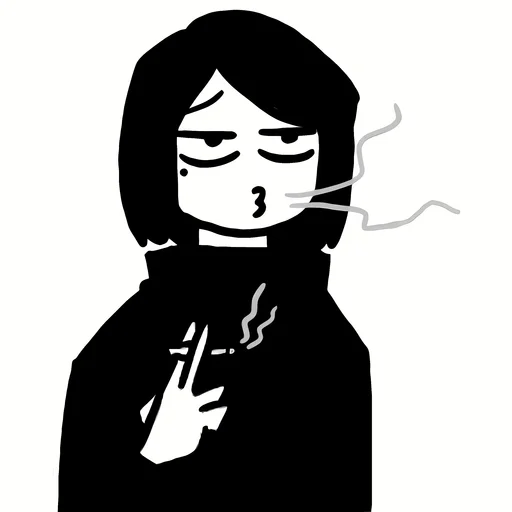 🖤 Стикер «Shoko Ieiri» для Telegram