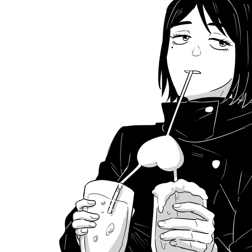 🖤 Стикер «Shoko Ieiri» для Telegram