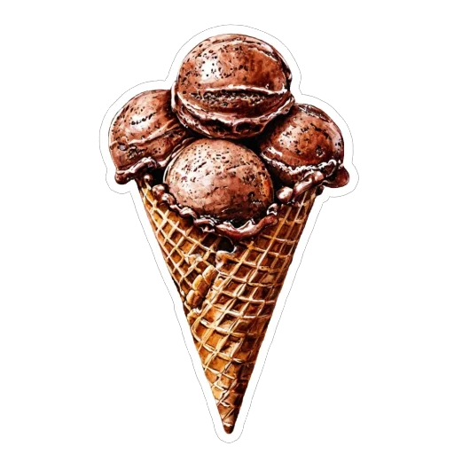 🍨 Стикер «Шоколад» для Telegram