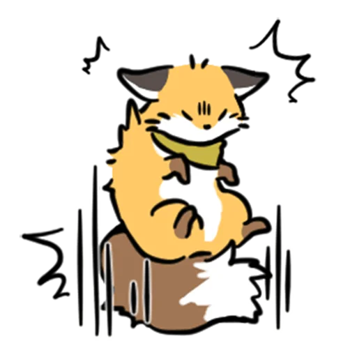 😱 Стикер «short-legged fox v.2 //» для Telegram