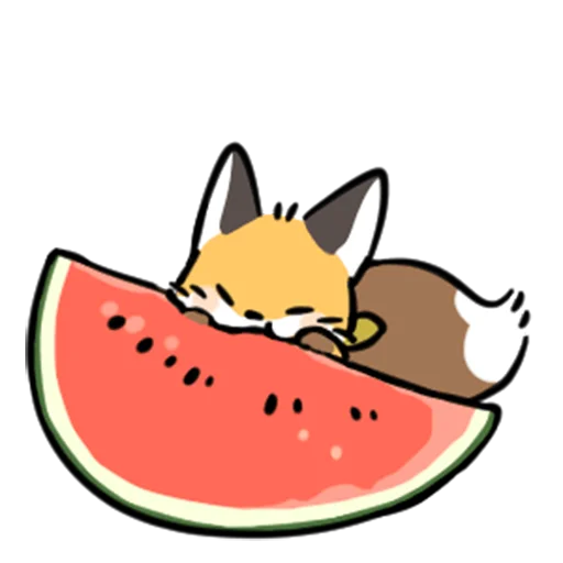 🍉 Стикер «short-legged fox v.2 //» для Telegram
