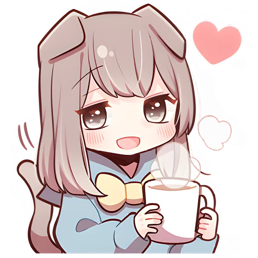 ☕ Стикер «Шотландская киса» для Telegram