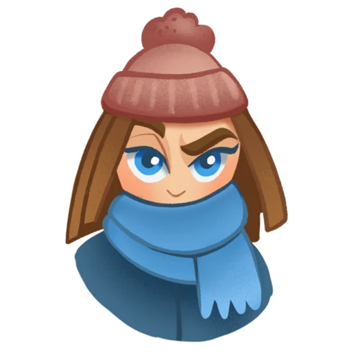 Стикерпак Зимняя девочка для Telegram