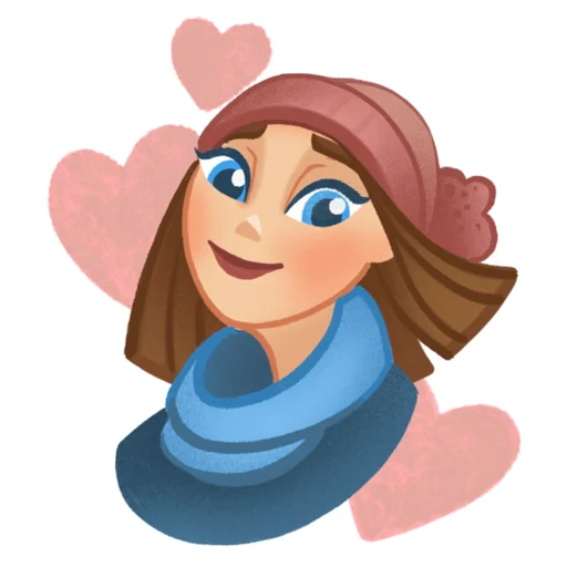 😍 Стикер «Зимняя девочка» для Telegram