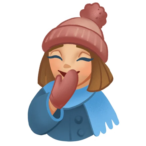 😂 Стикер «Зимняя девочка» для Telegram