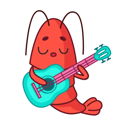 🎸 Стикер «Креветка» для Telegram