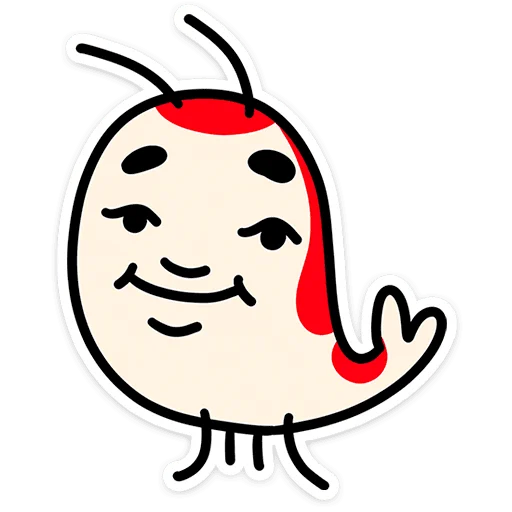 🙂 Стикер «Креветыч» для Telegram
