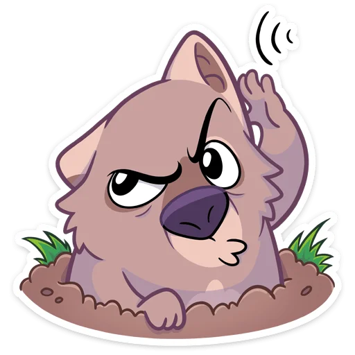 🦻 Стикер «Вомбат Шуга» для Telegram