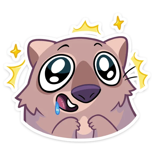🤩 Стикер «Вомбат Шуга» для Telegram