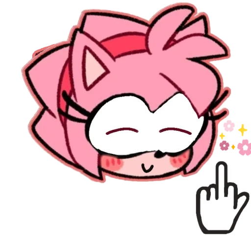 🖕 Стикер «Shy little amy» для Telegram