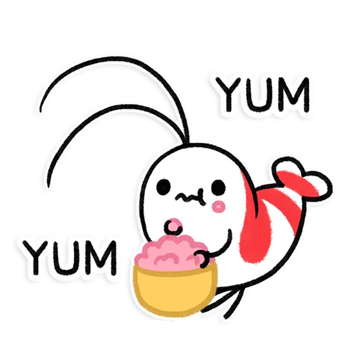 😋 Стикер «Shy Shrimp» для Telegram