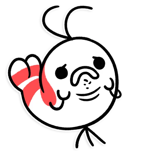 🦐 Стикер «Shy Shrimp» для Telegram