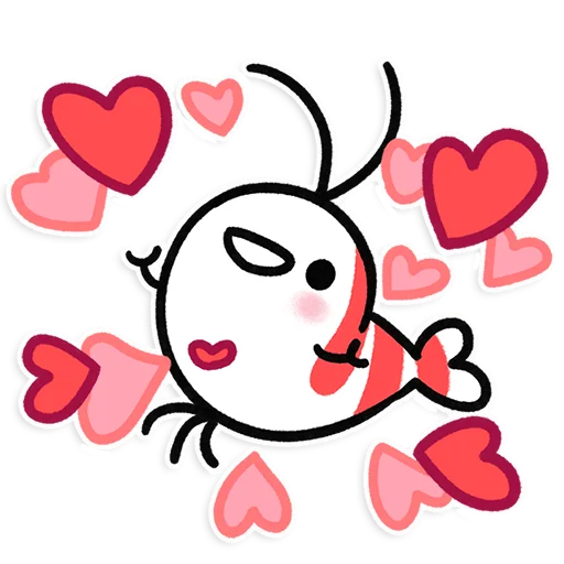 Стикерпак Shy Shrimp для Telegram