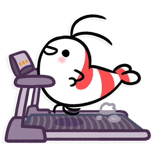 🏃‍♀️ Стикер «Shy Shrimp» для Telegram