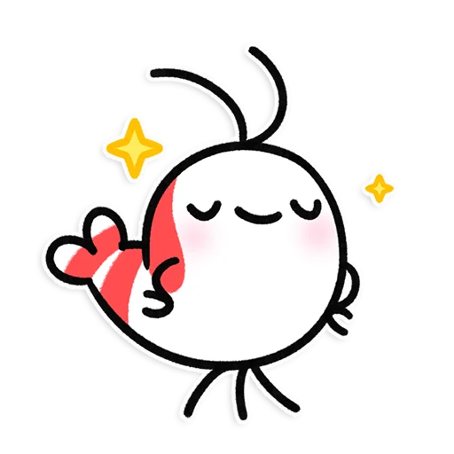 🦐 Стикер «Shy Shrimp» для Telegram