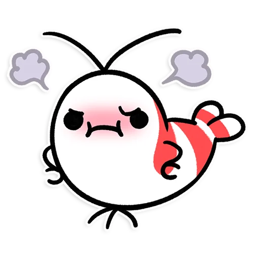 🦐 Стикер «Shy Shrimp» для Telegram