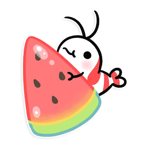 🍉 Стикер «Shy Shrimp» для Telegram