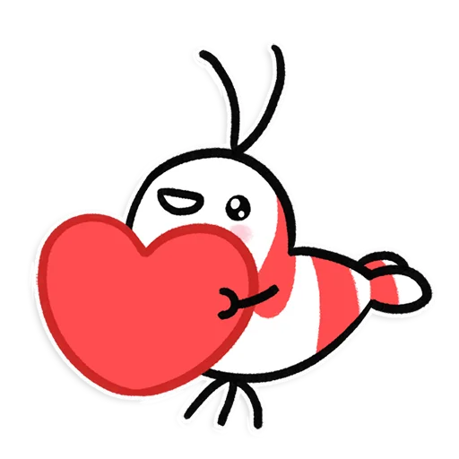 ❤️ Стикер «Shy Shrimp» для Telegram