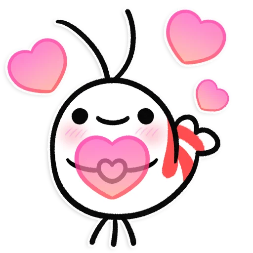 ❤️ Стикер «Shy Shrimp» для Telegram