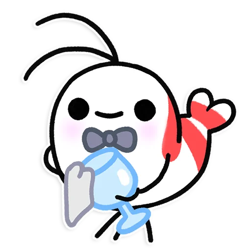 🍸 Стикер «Shy Shrimp» для Telegram