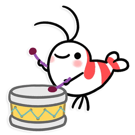 🥁 Стикер «Shy Shrimp» для Telegram