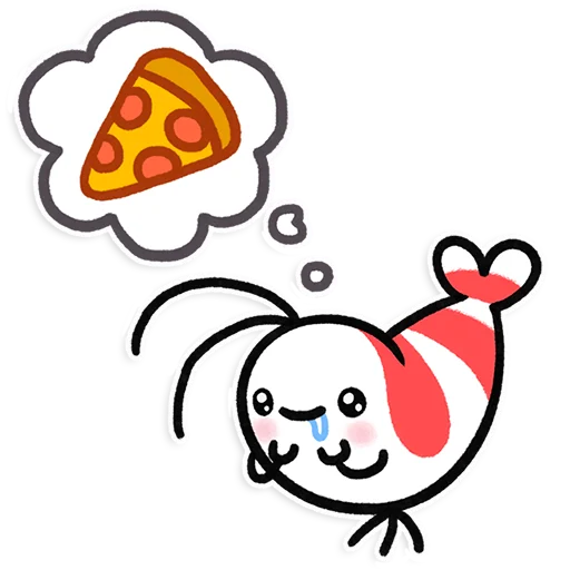🍕 Стикер «Shy Shrimp» для Telegram