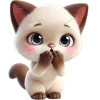 🫢 Эмодзи «Сиамский котик» для Telegram