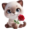 🌹 Эмодзи «Сиамский котик» для Telegram
