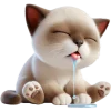 😪 Эмодзи «Сиамский котик» для Telegram