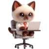 🤓 Эмодзи «Сиамский котик» для Telegram