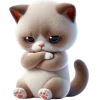😞 Эмодзи «Сиамский котик» для Telegram