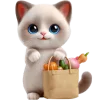 🍊 Эмодзи «Сиамский котик» для Telegram