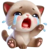 😭 Эмодзи «Сиамский котик» для Telegram