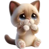 😢 Эмодзи «Сиамский котик» для Telegram