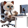 💻 Эмодзи «Сиамский котик» для Telegram