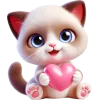 🫶 Эмодзи «Сиамский котик» для Telegram
